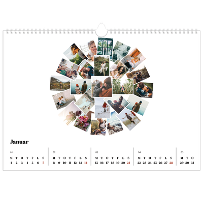 A3 Foto Kalender — Collage shapes [Januar]