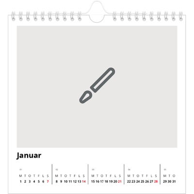 Årskalender kvadratisk — Design selv [Januar]